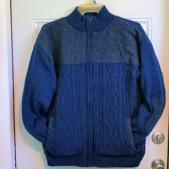 Men's CARRAIG DONN Ireland Wool and Tweed Full-zip Cardigan sz XL Rare! - Picture 3 of 13